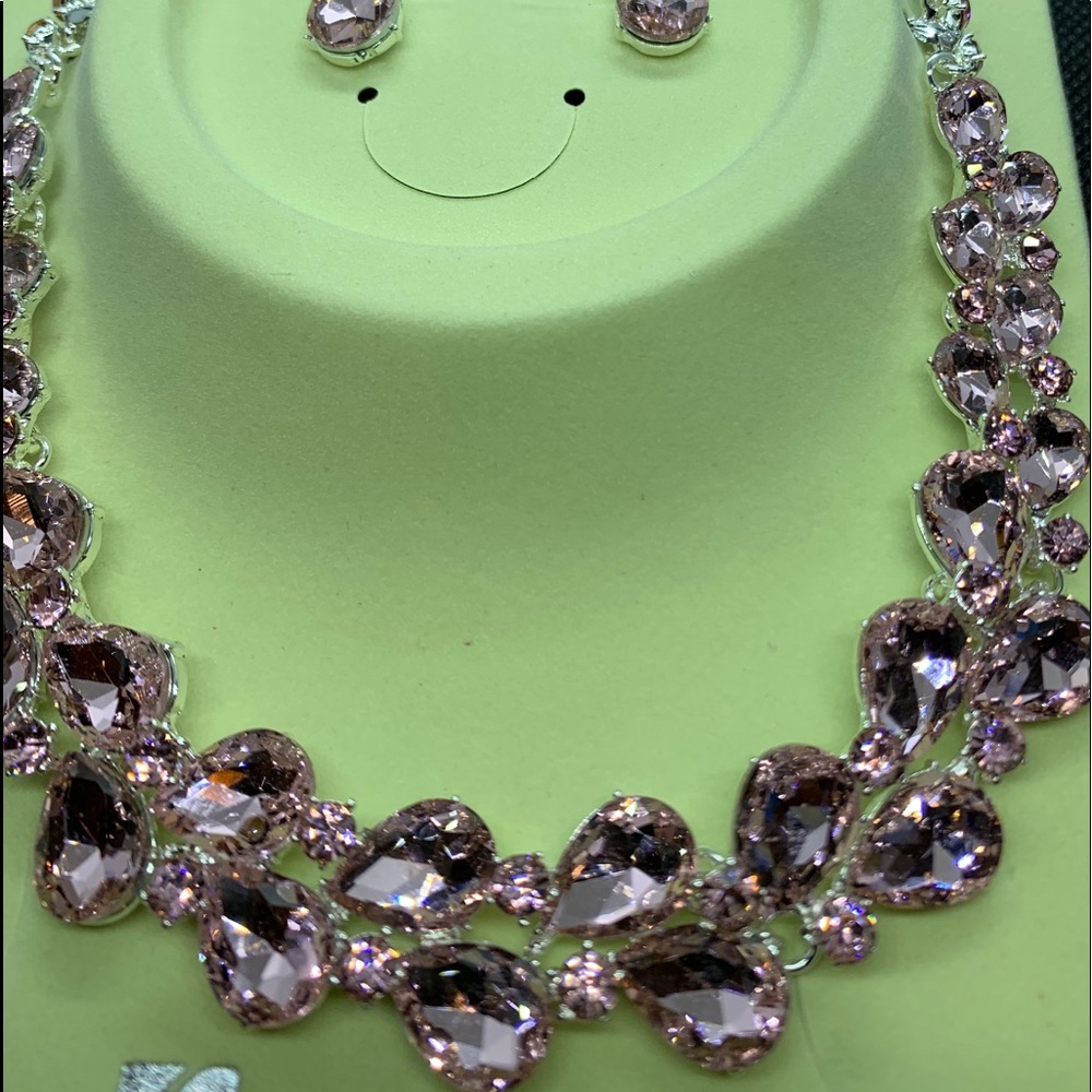 Light rose crystal set a modern classic romantic